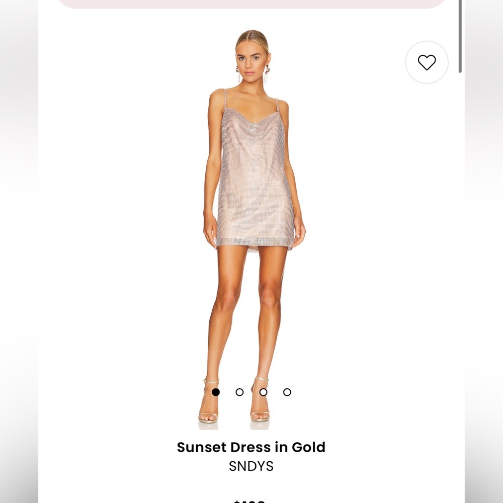REVOLVE metallic mini dress in gold - worn once!!!